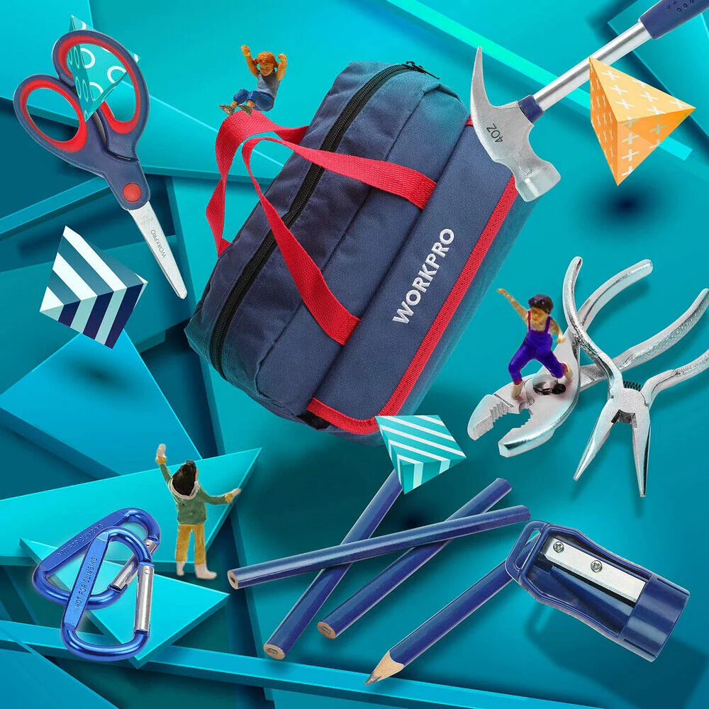WORKPRO 23 Pcs Tool Sets with Storage Bag Hand Tools for Home DIY&Woodworking - Image 2