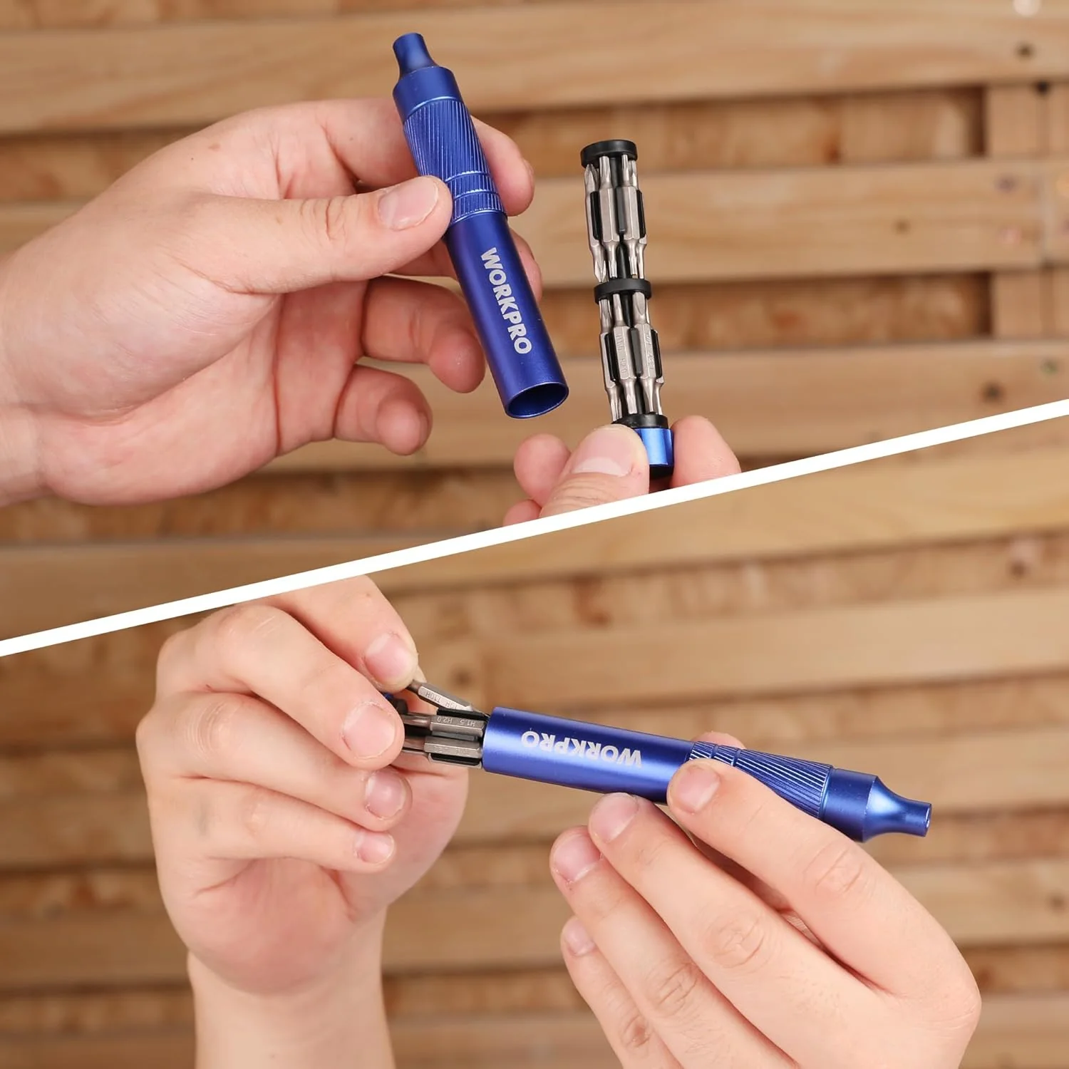 WORKPRO 24 in 1 Multi Bit Mini Screwdriver Set Magnetic, Manual Pen Screwdrivers, Tough S2 Steel Small Screwdriver Bits for Eyeglass, Watch, Laptop, Phone, Jewelry and Electronic, Blue - Image 6