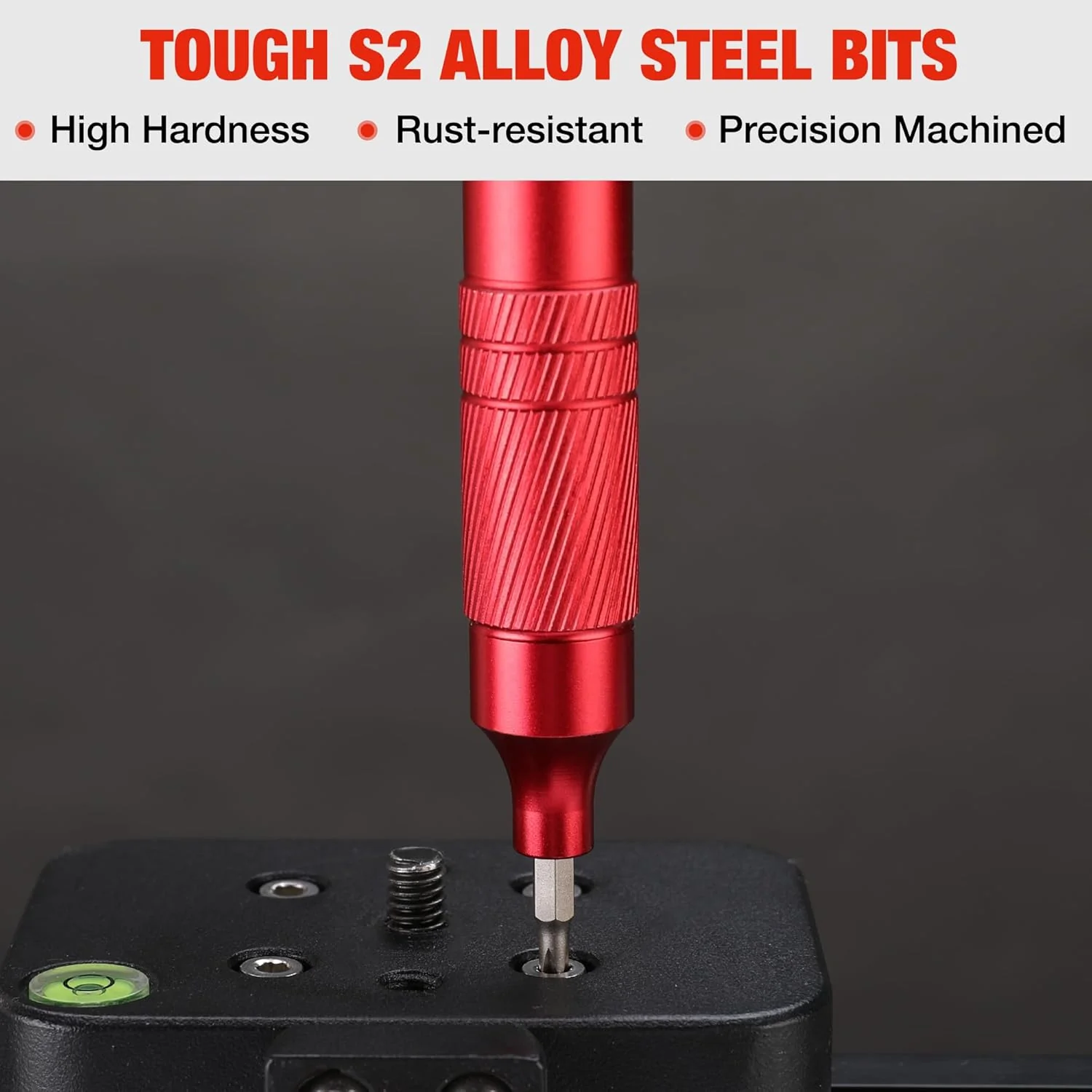 WORKPRO 24 in 1 Multi Bit Mini Screwdriver Set Magnetic, Manual Pen Screwdrivers, Tough S2 Steel Small Screwdriver Bits for Eyeglass, Watch, Laptop, Phone, Jewelry and Electronic, Red - Image 5
