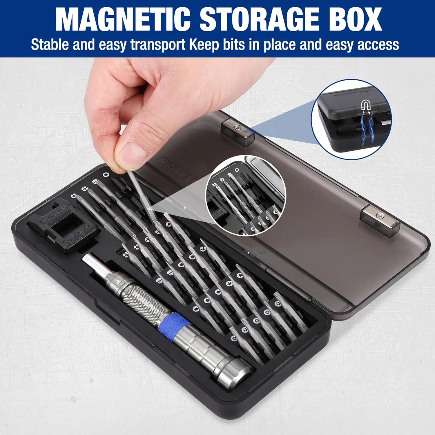 WORKPRO 24 in 1 Small Screwdriver Set with Extendable Pole - Image 6