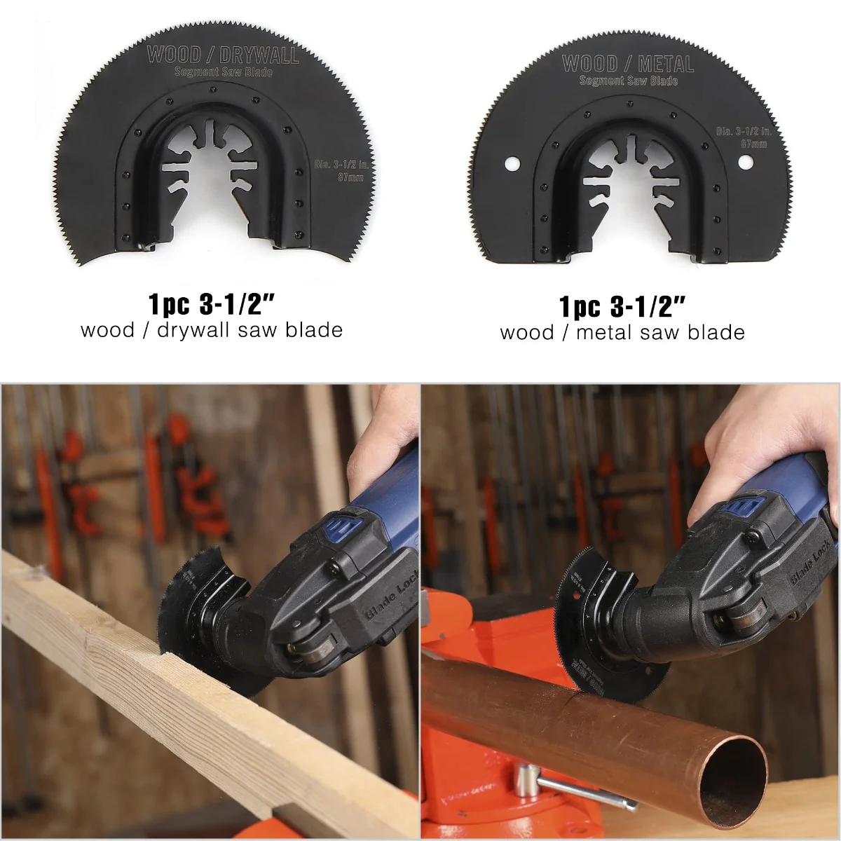 WORKPRO 25 Pcs Oscillating Saw Blades, Cutting Blade, Universal Multitool Accessory for Sanding, Grinding, and Cutting - Image 4