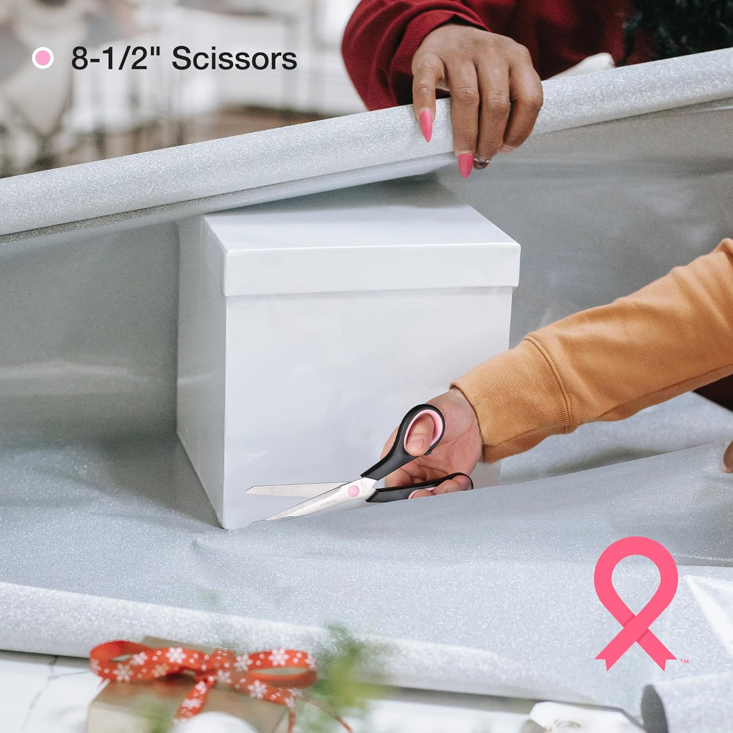 WORKPRO 263 Pcs / 277 Pcs Pink Tool Set with Wide Mouth Open Storage Bag - Pink Ribbon - Image 7