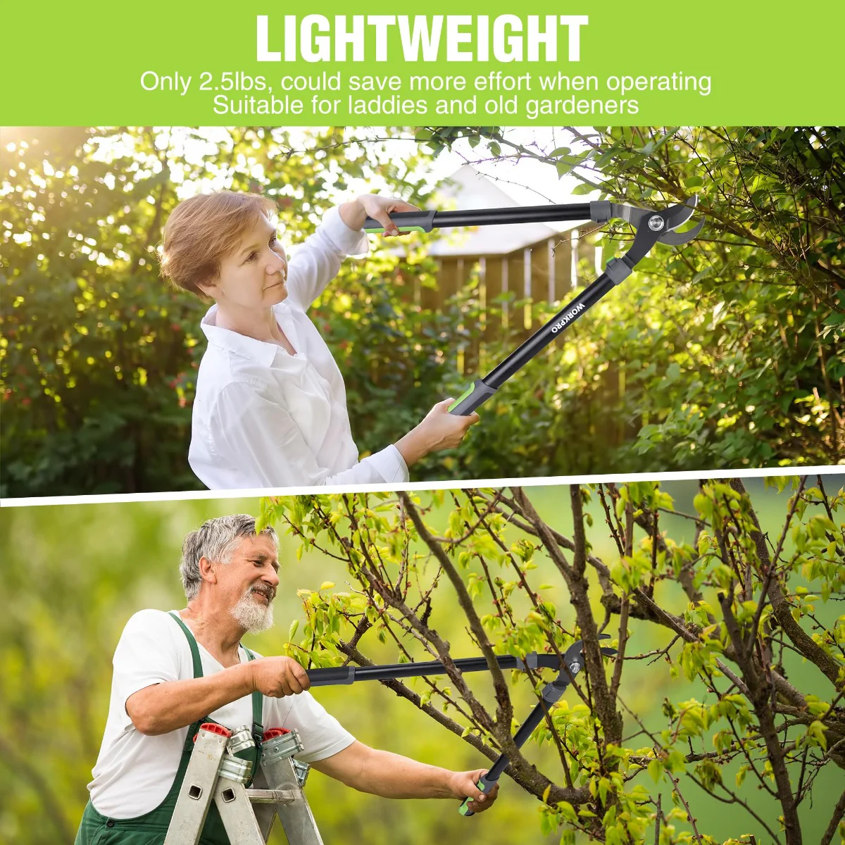 WORKPRO 27" Garden Bypass Lopper and Tree Trimmer - Image 6
