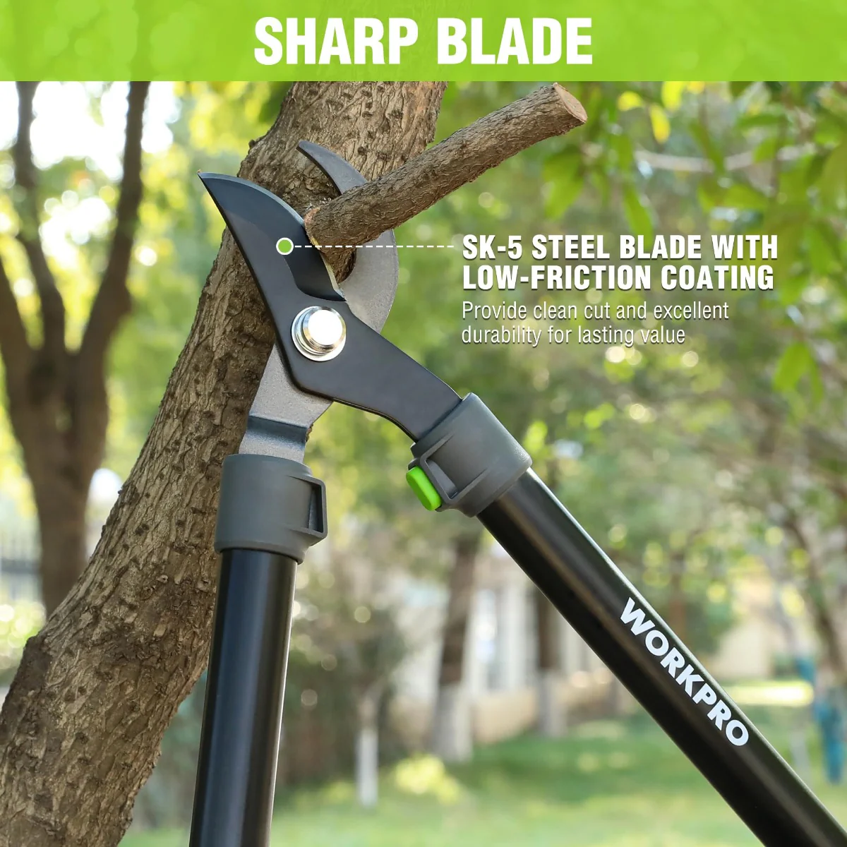 WORKPRO 27" Garden Bypass Lopper and Tree Trimmer - Image 7