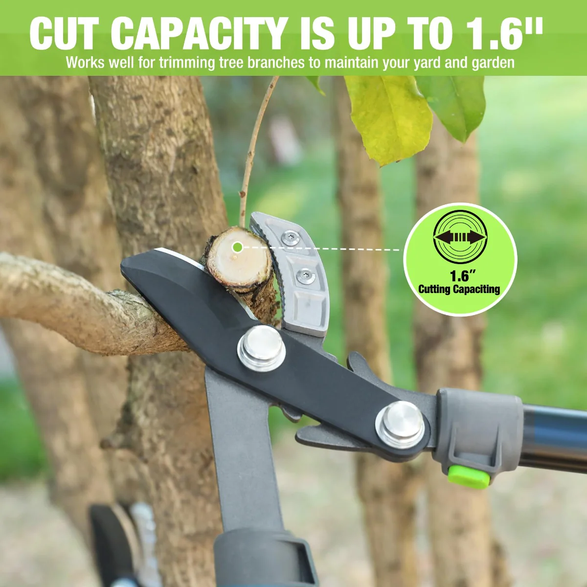 WORKPRO 28" Anvil Lopper Tree Trimmer with 1.6" Cutting Capacity - Image 7