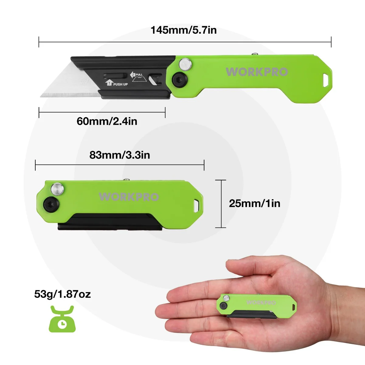 WORKPRO 2PC EDC Folding Utility Knife - Image 10