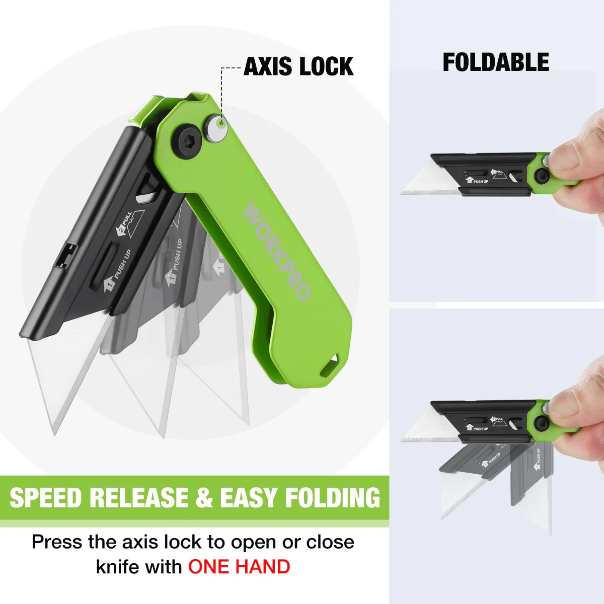 WORKPRO 2PC EDC Folding Utility Knife - Image 13