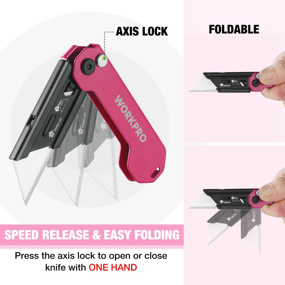 WORKPRO 2PC EDC Folding Utility Knife - Image 21