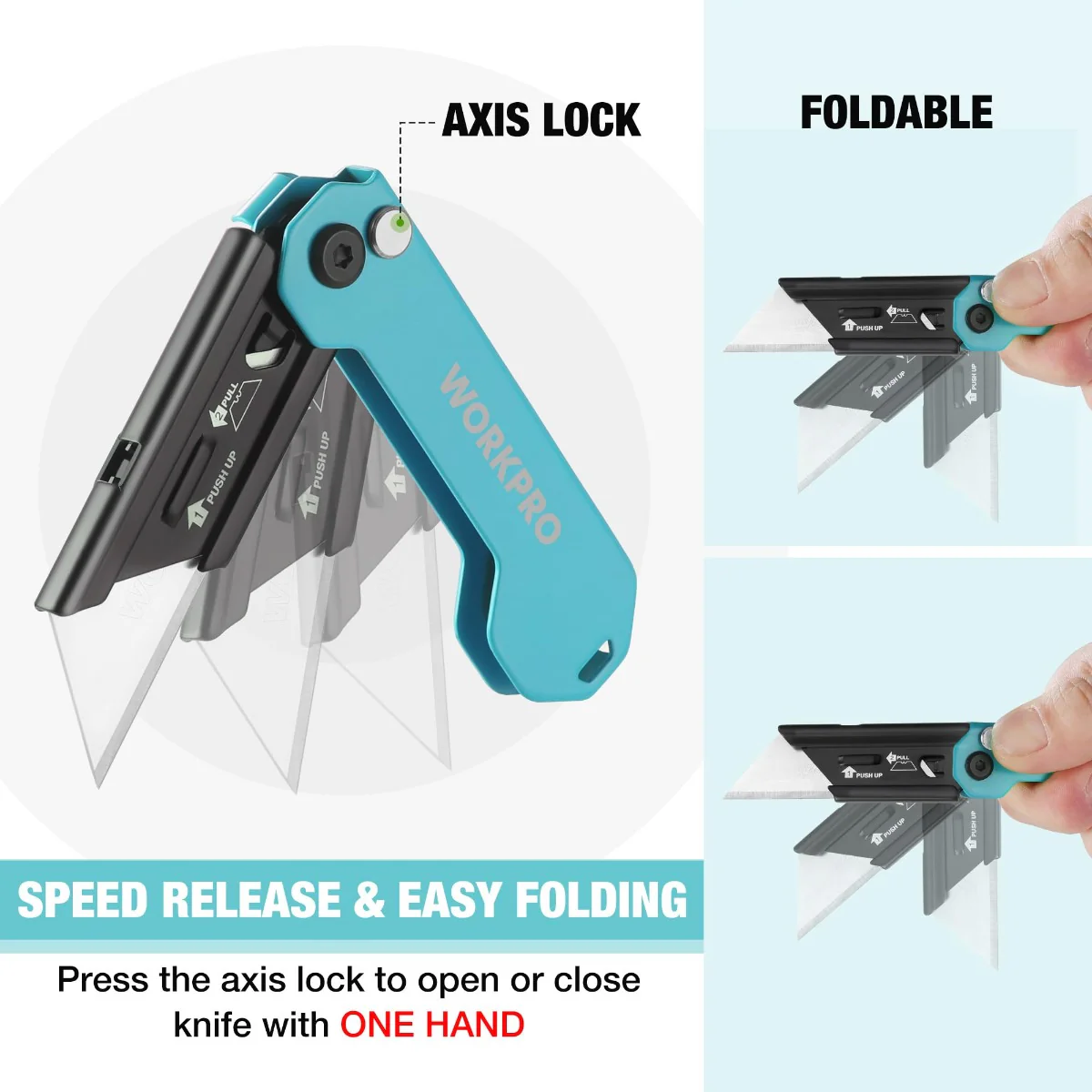 WORKPRO 2PC EDC Folding Utility Knife - Image 5
