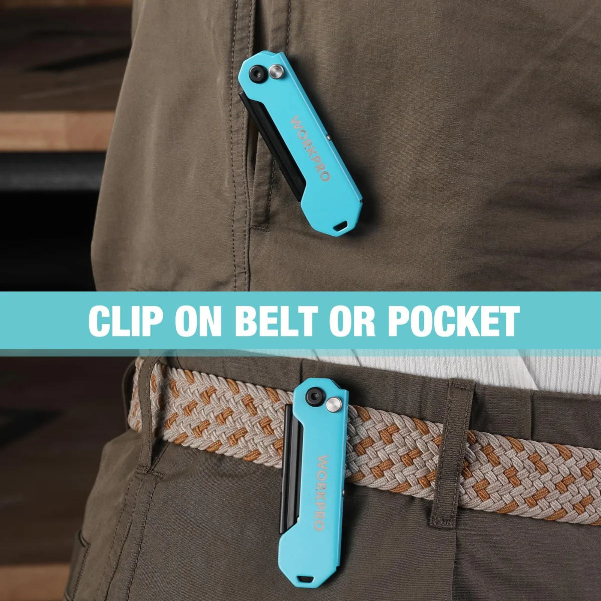WORKPRO 2PC EDC Folding Utility Knife - Image 6