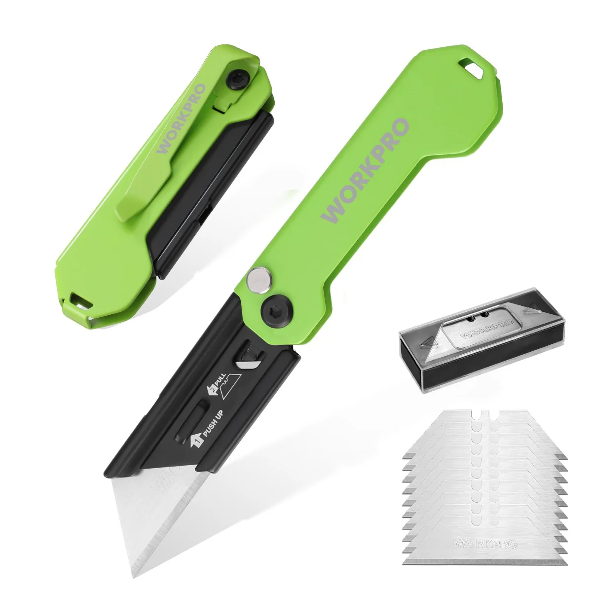 WORKPRO 2PC EDC Folding Utility Knife - Image 9