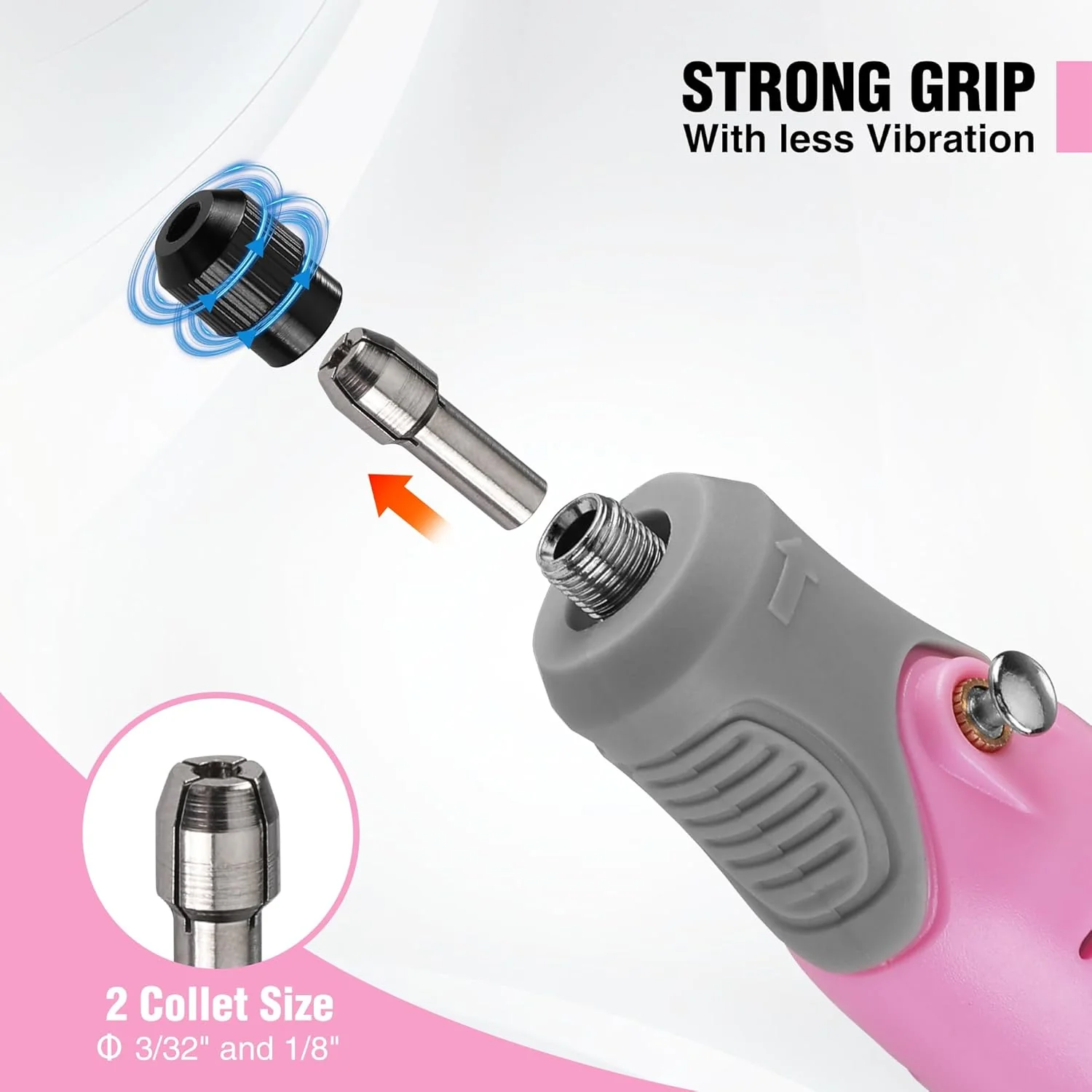WORKPRO 3.6V Pink Electric Cordless Rotary Tool Set - Pink Ribbon - Image 6