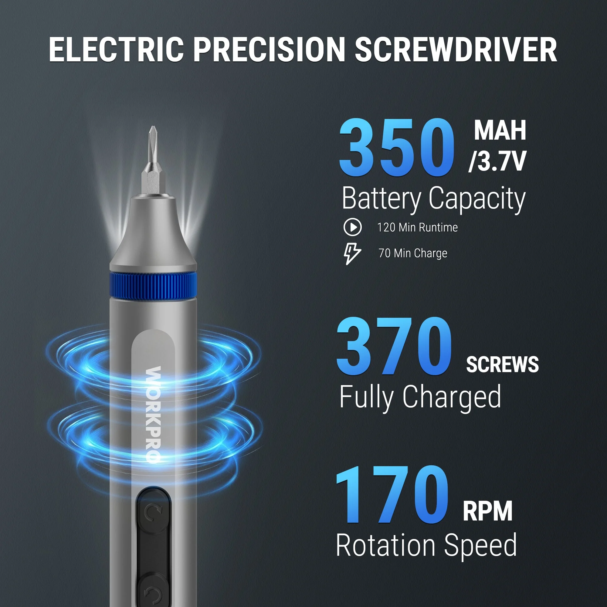 WORKPRO 3.7V 52-in-1 Electric Precision Screwdriver Kit - Image 4