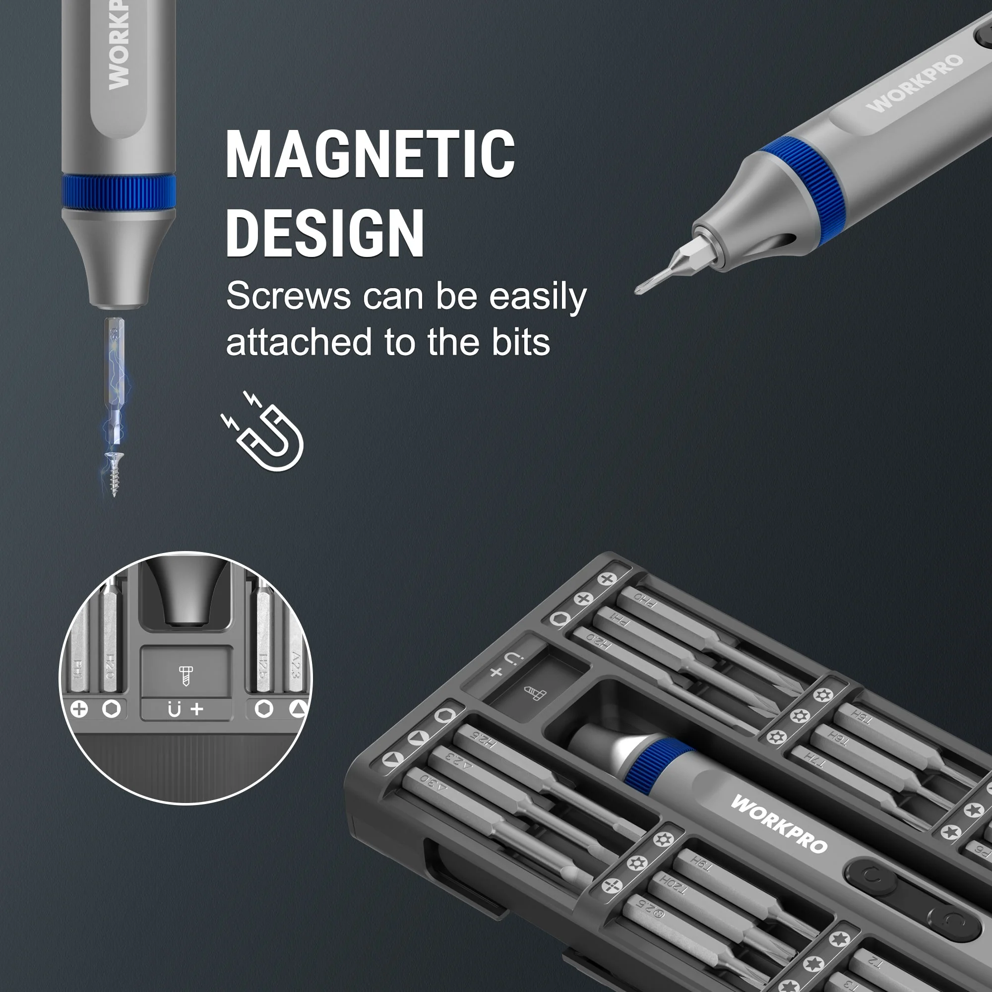 WORKPRO 3.7V 52-in-1 Electric Precision Screwdriver Kit - Image 6