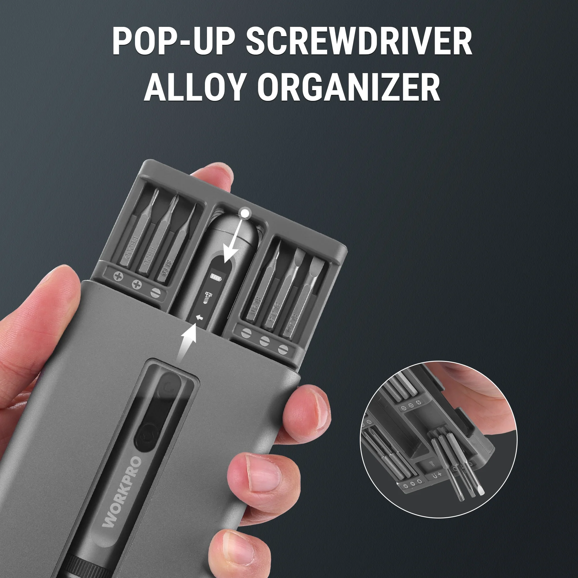 WORKPRO 3.7V 52-in-1 Electric Precision Screwdriver Kit - Image 7