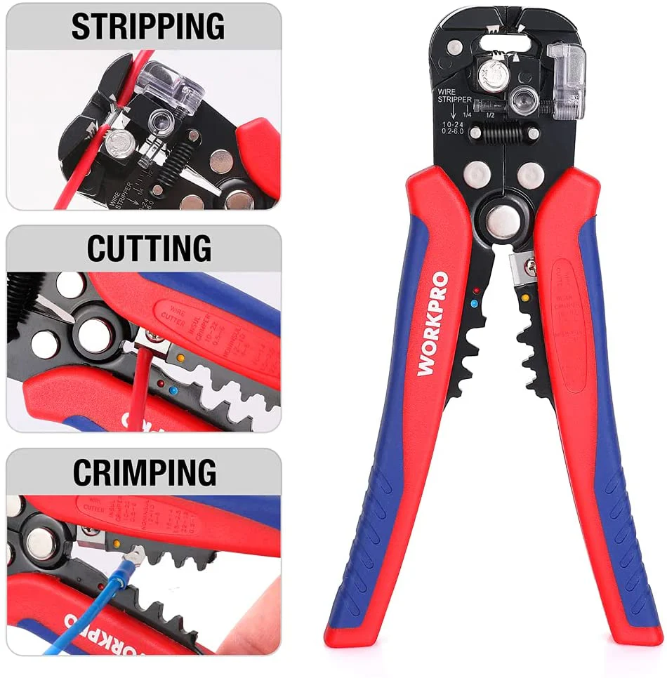 WORKPRO 3-in-1 Automatic Wire Stripper/Cutter/ Crimper, 8 Inch Multi-Pliers - Image 4