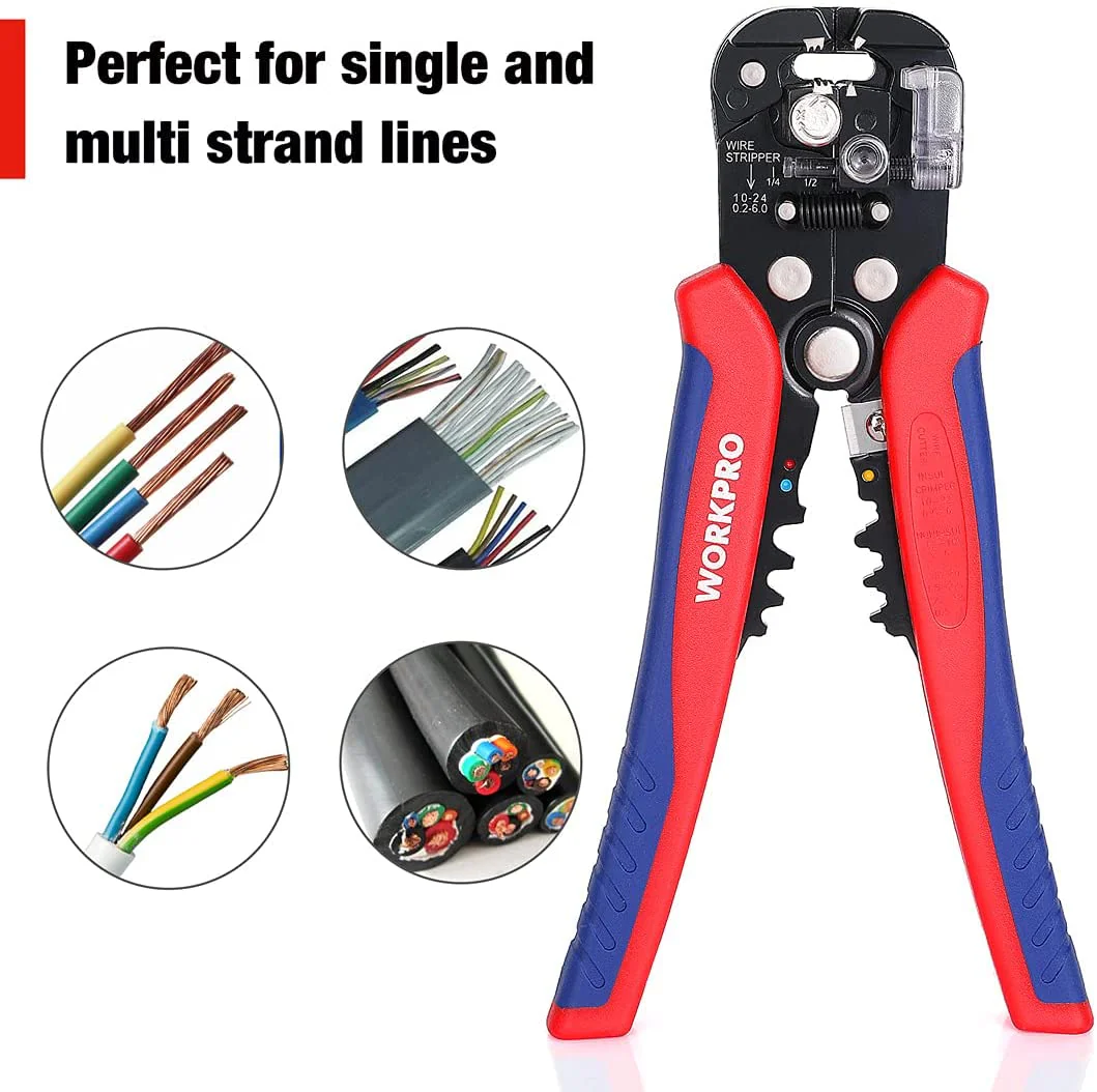 WORKPRO 3-in-1 Automatic Wire Stripper/Cutter/ Crimper, 8 Inch Multi-Pliers - Image 5