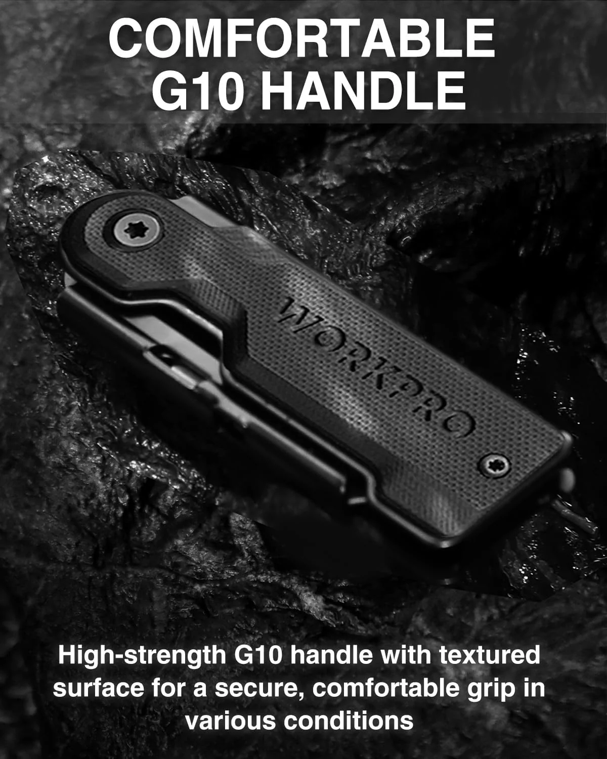 WORKPRO 3-Pack Folding Utility Knife Set, G10 Handle Box Cutter with 10 Extra SK5 Blades, Quick-Change Razor Knife with Belt Clip, EDC Utility Knife for DIY, Office, Home, Arts & Crafts – Black - Image 3