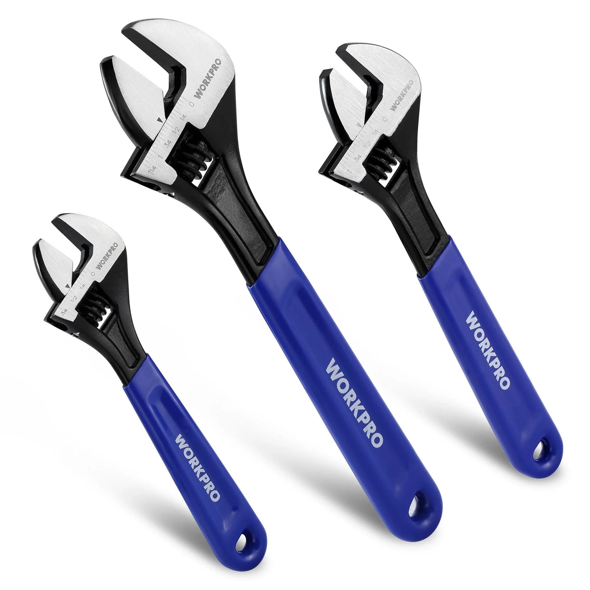 WORKPRO 3-Piece Adjustable Wrench Set
