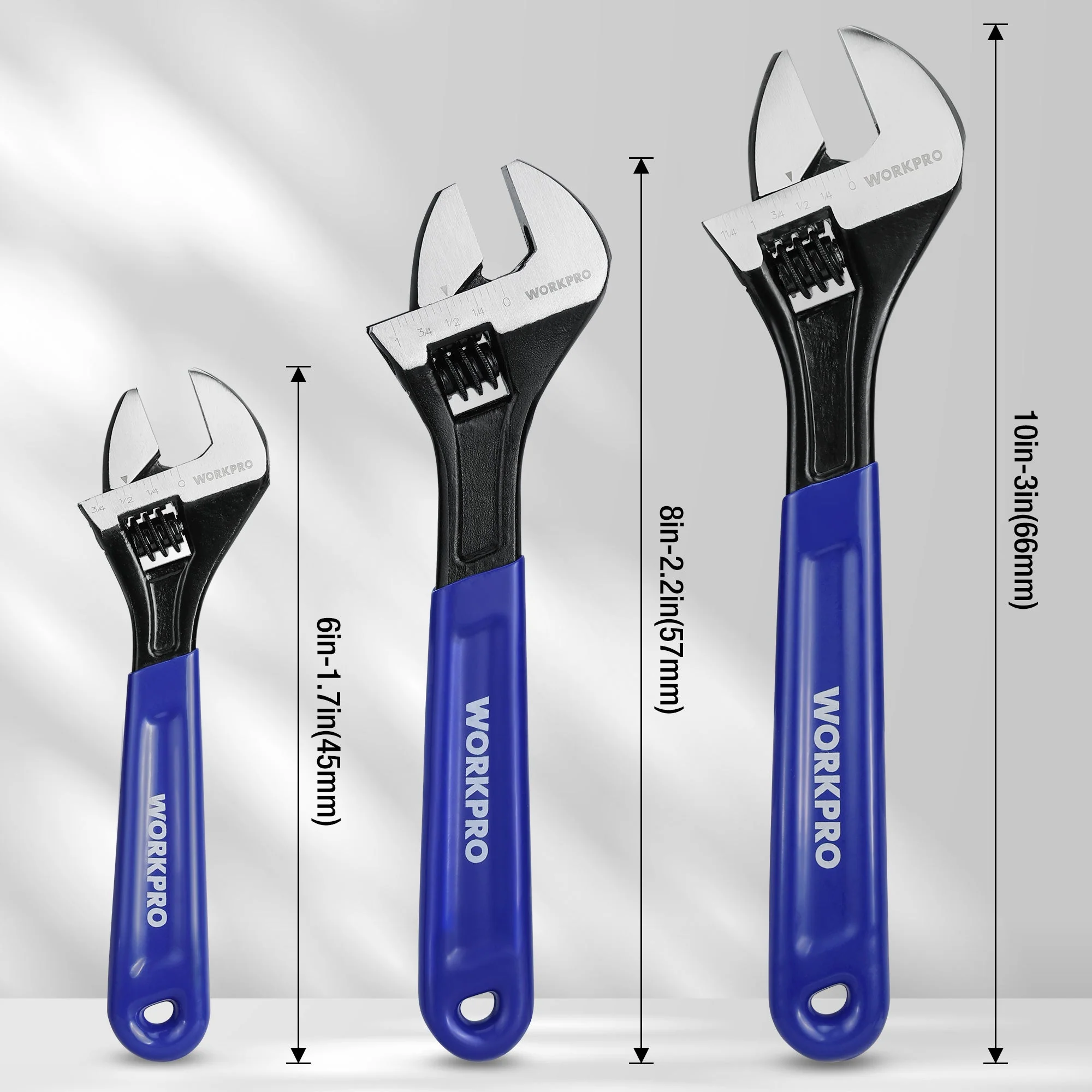 WORKPRO 3-Piece Adjustable Wrench Set - Image 4