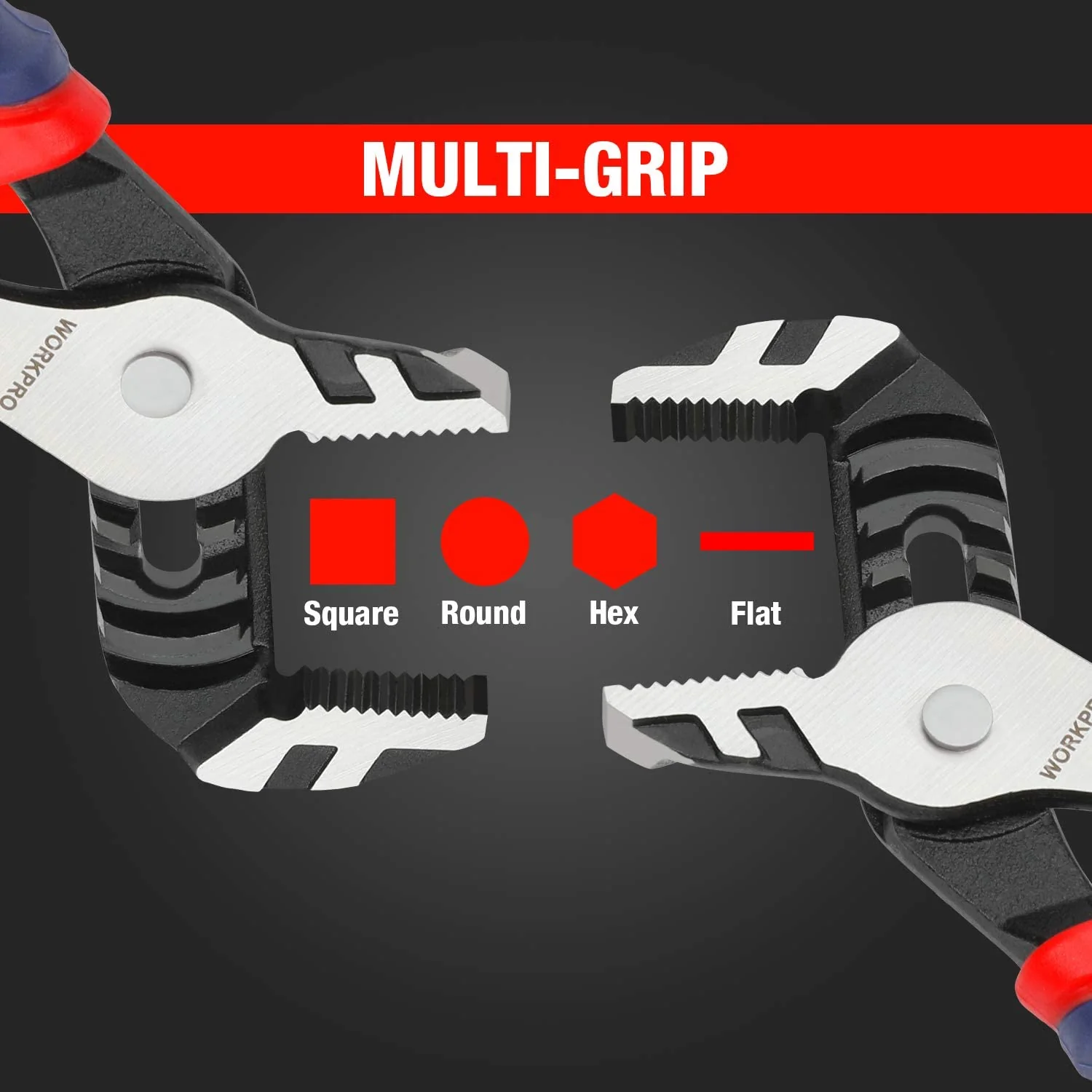 WORKPRO 3 Pcs Adjustable Multipurpose Groove Joint Pliers Set - Image 4