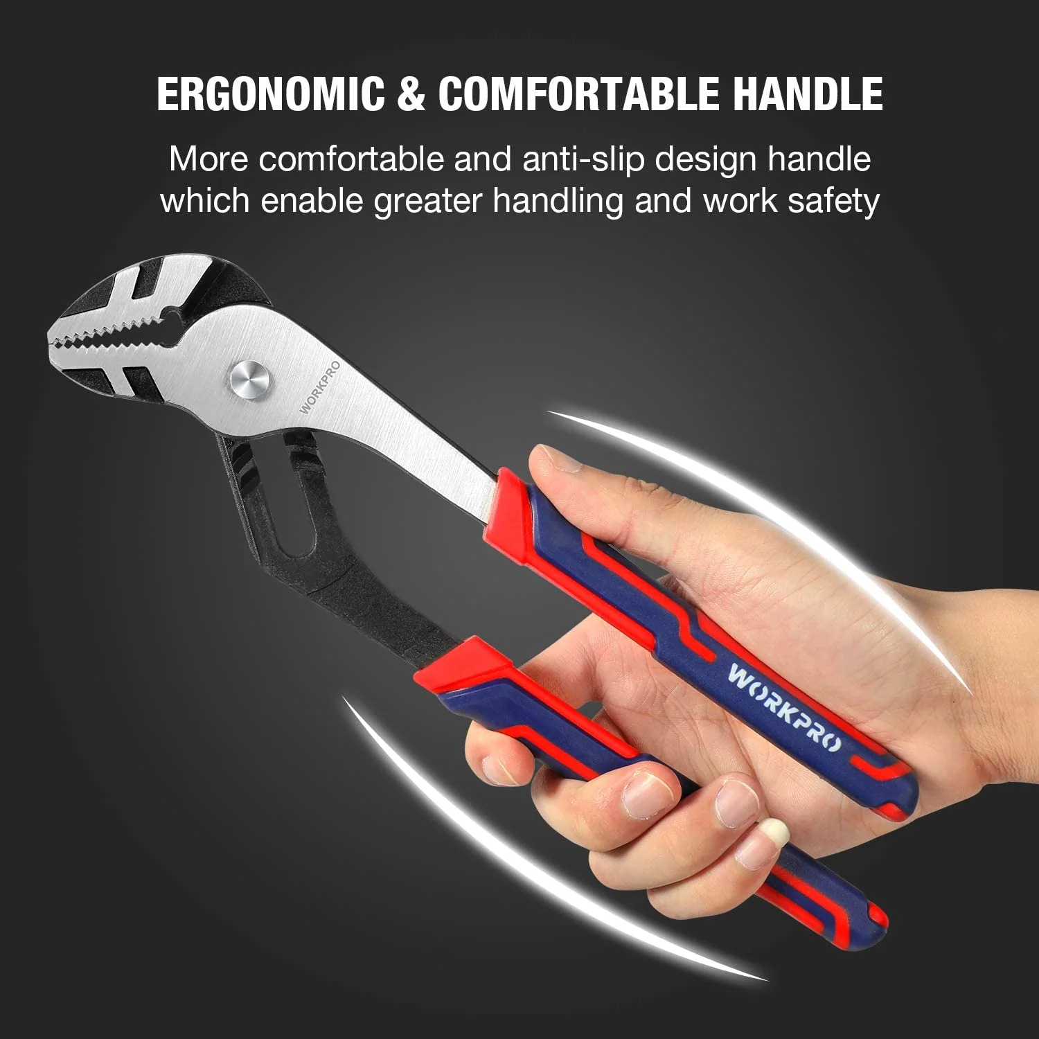 WORKPRO 3 Pcs Adjustable Multipurpose Groove Joint Pliers Set - Image 5