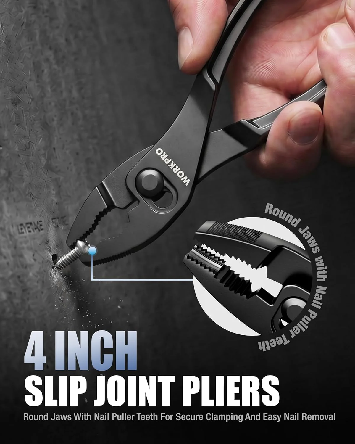 WORKPRO 3-Piece Mini Pliers Set with Pouch, 4-Inch Slip Joint Plier & 4-Inch Water Pump Plier & 4.5-Inch Long Nose Slip Joint Plier, High-Toughness Pocket Pliers for Tight Spaces & Versatile Use - Image 6