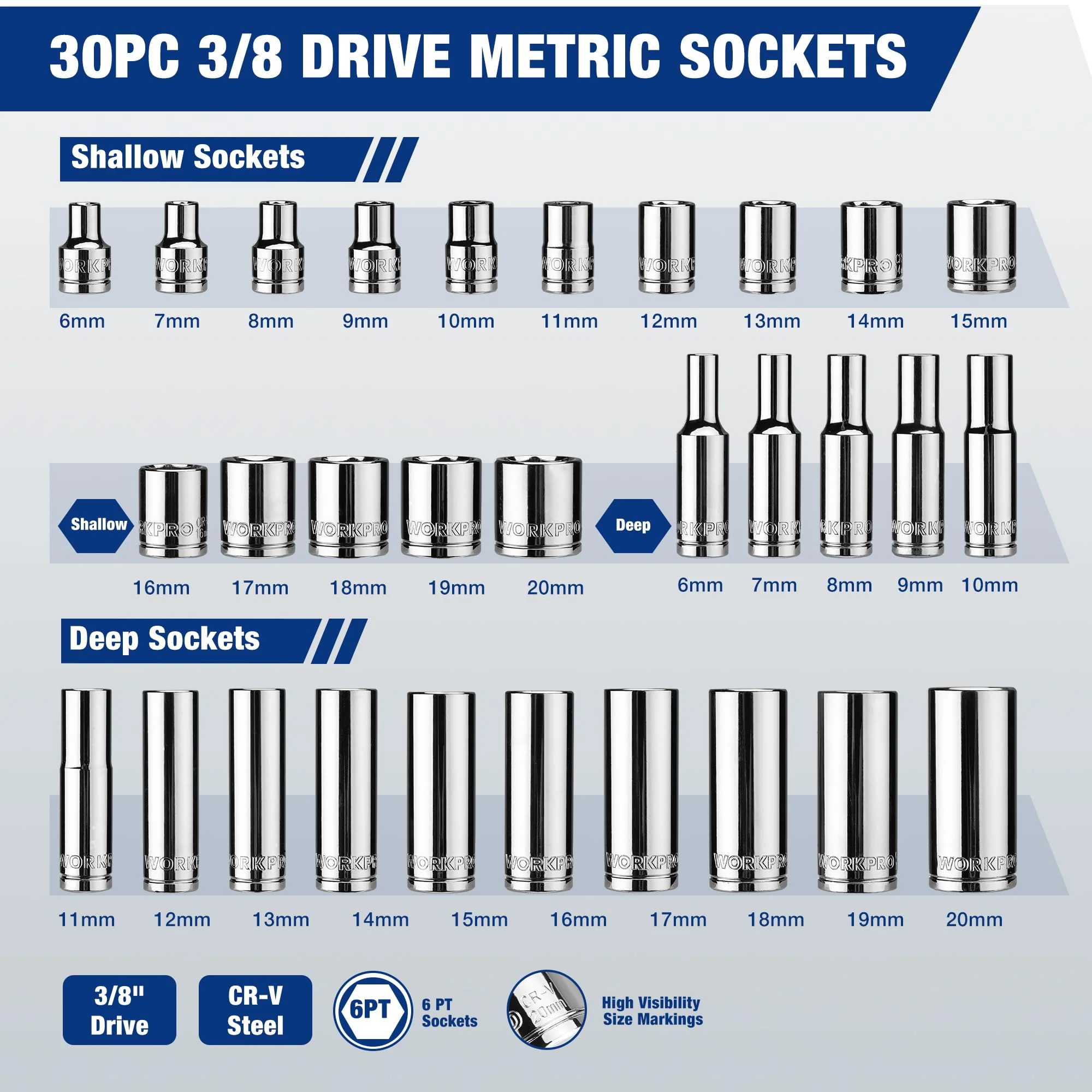 WORKPRO 32-piece Mechanics Tool Set - Image 3