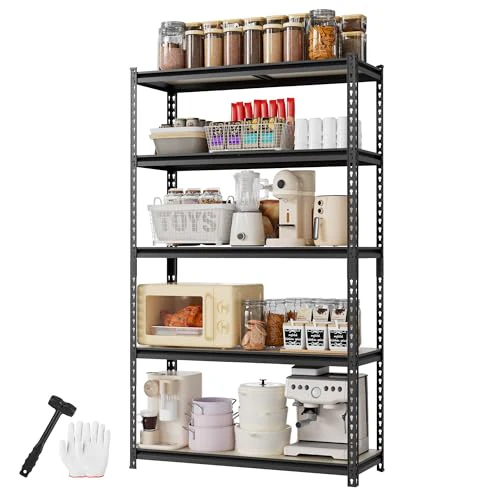WORKPRO 5-Tier Adjustable Metal Shelving Unit-Black - Image 17