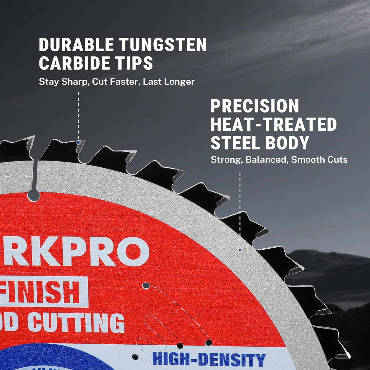 WORKPRO 4-1/2 Inch Woodworking Circular Saw Blade, 40T General Purpose Wood Cutting, Thin Kerf, Carbide Tipped, ATB Tooth, 3-Pack - Image 5