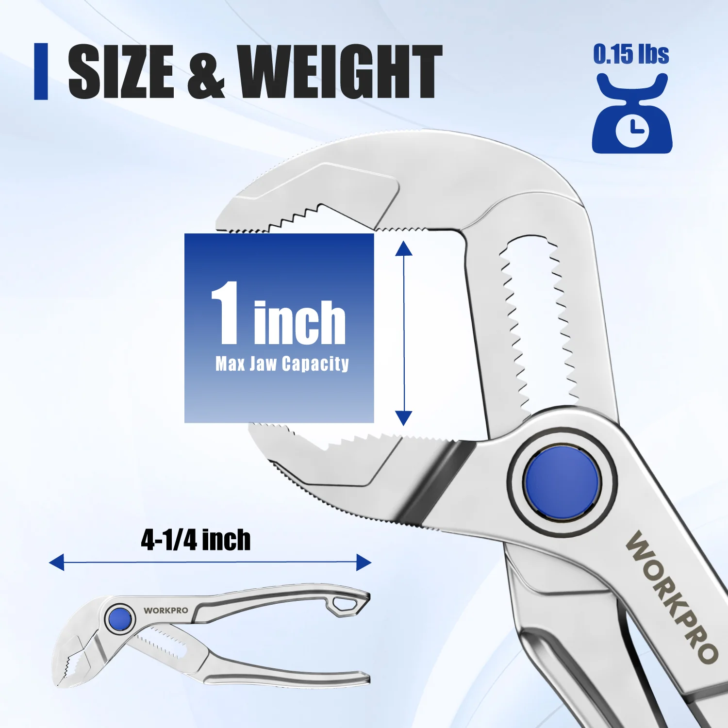 WORKPRO 4-Inch Mini Water Pump Plier - Image 2