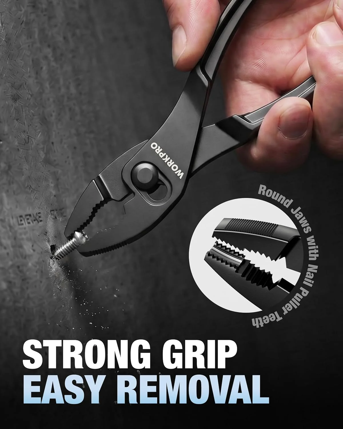 WORKPRO 4 Inch Slip Joint Pliers, Pocket/EDC Pliers for Tight Space | High-Toughness Alloy Steel, Two-Position Switch, Anti-Rust Coating, Serrated Jaws, Compact Size, Lightweight & Portable - Image 7