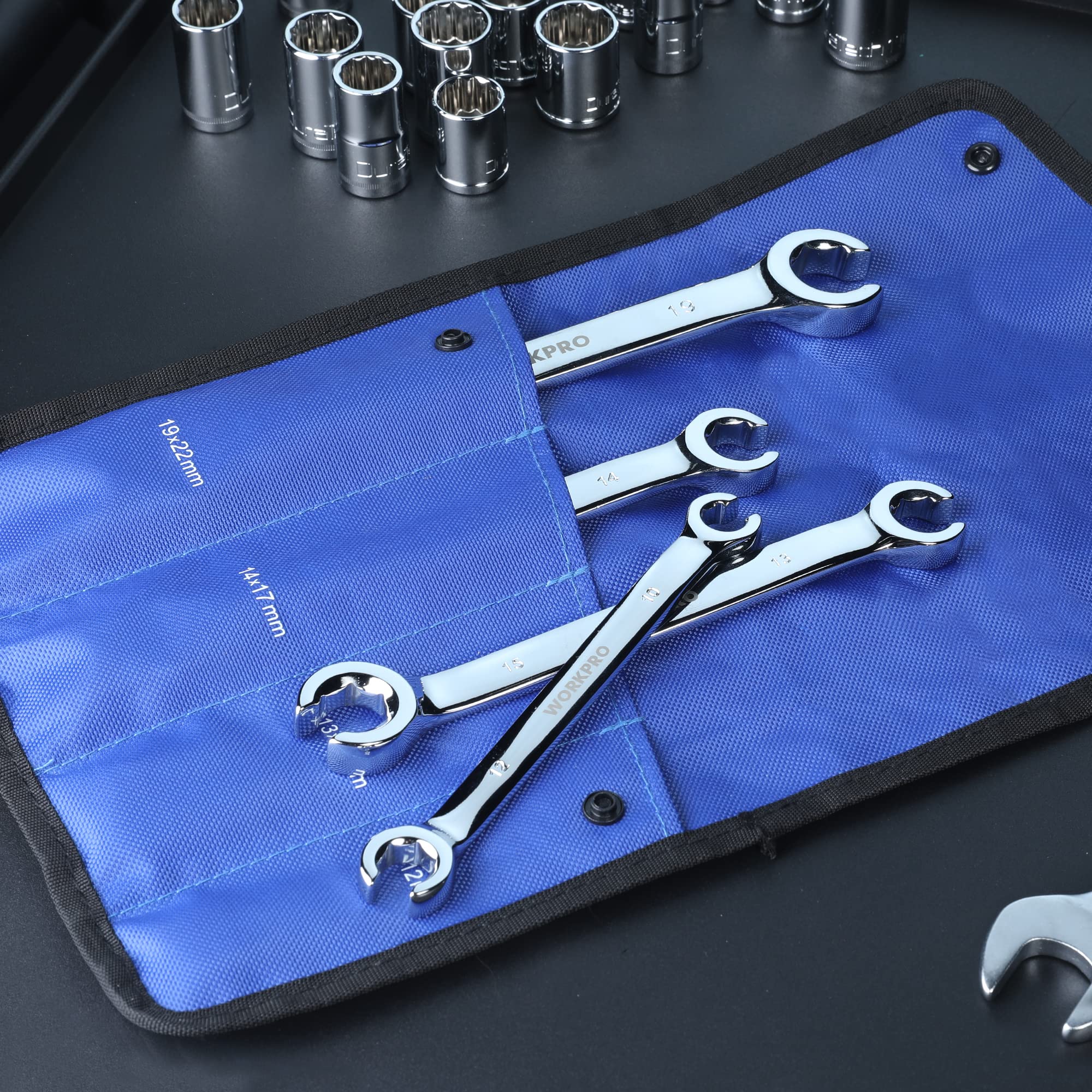 WORKPRO 4 Pcs Metric Flare Nut Wrench Set - Image 10