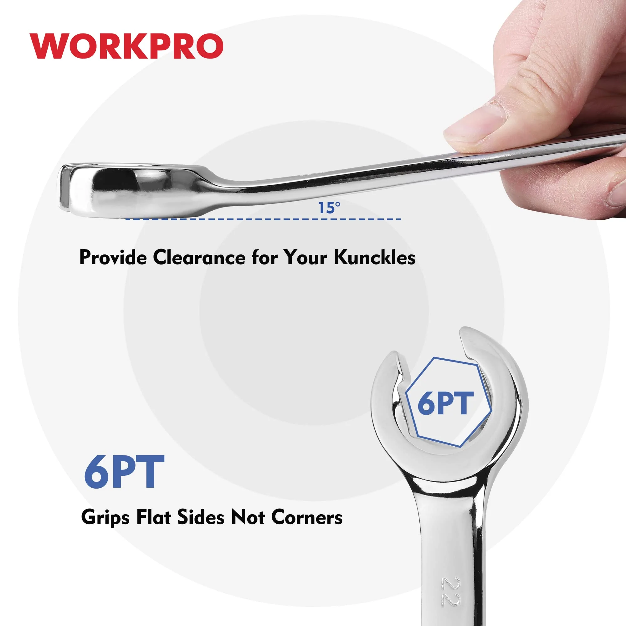 WORKPRO 4 Pcs Metric Flare Nut Wrench Set - Image 8
