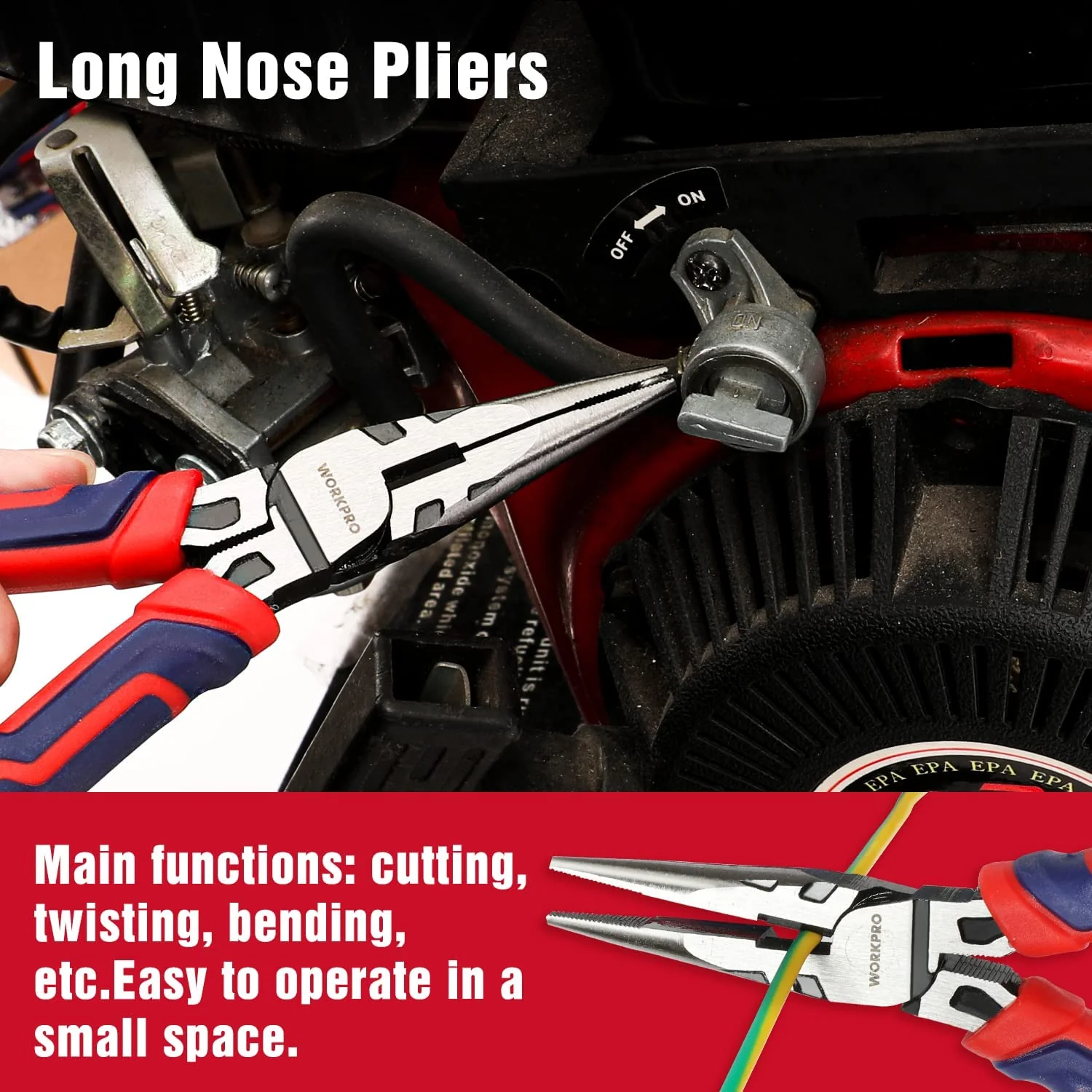 WORKPRO 4 Pcs Premium CR-V Construction Pliers Tool Sets - Image 4