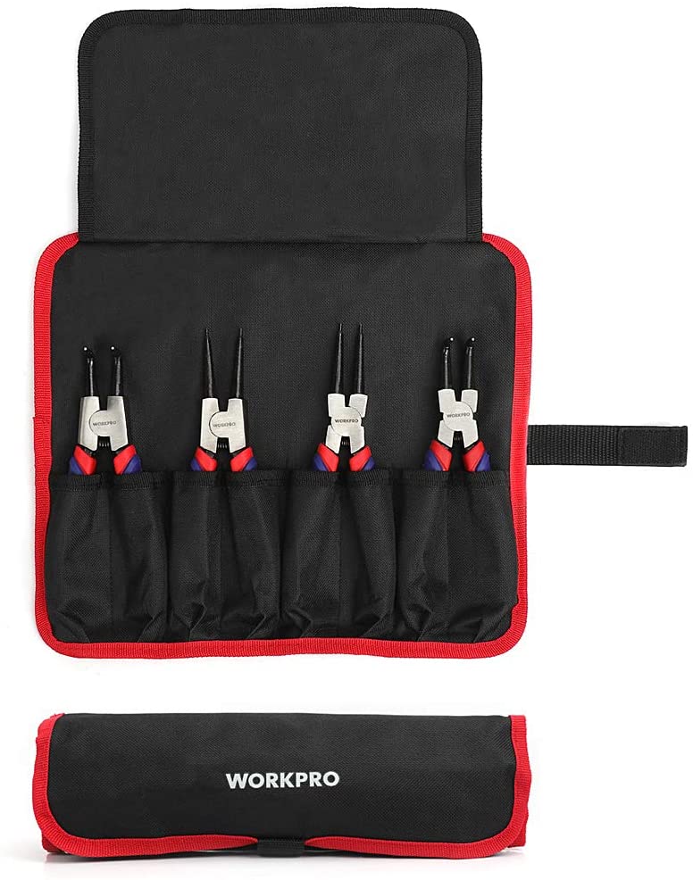 WORKPRO 4 Pcs Snap Ring Pliers Set with Storage Pouch - Image 4
