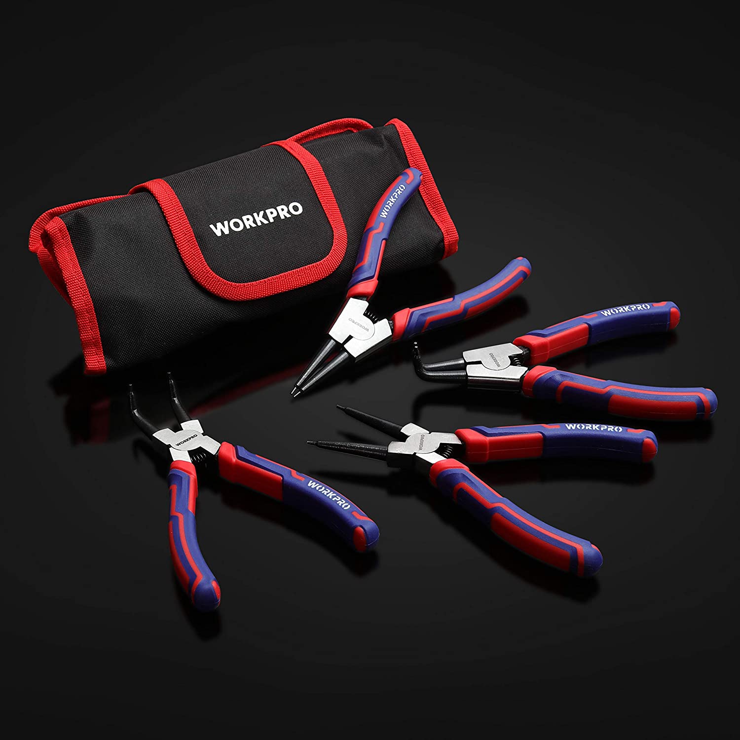 WORKPRO 4 Pcs Snap Ring Pliers Set with Storage Pouch - Image 5