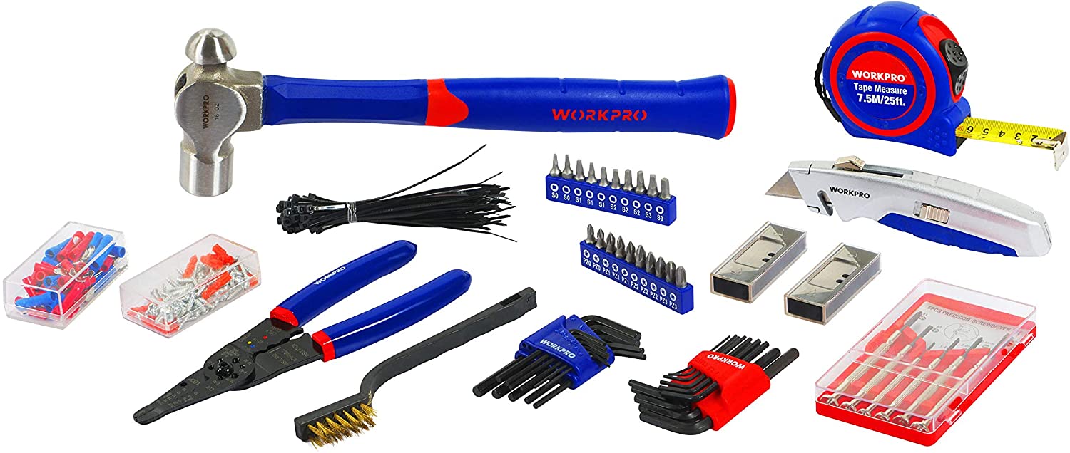 WORKPRO 408 Pcs Mechanics Tool Set with 3-Drawer Heavy Duty Metal Box - Image 4