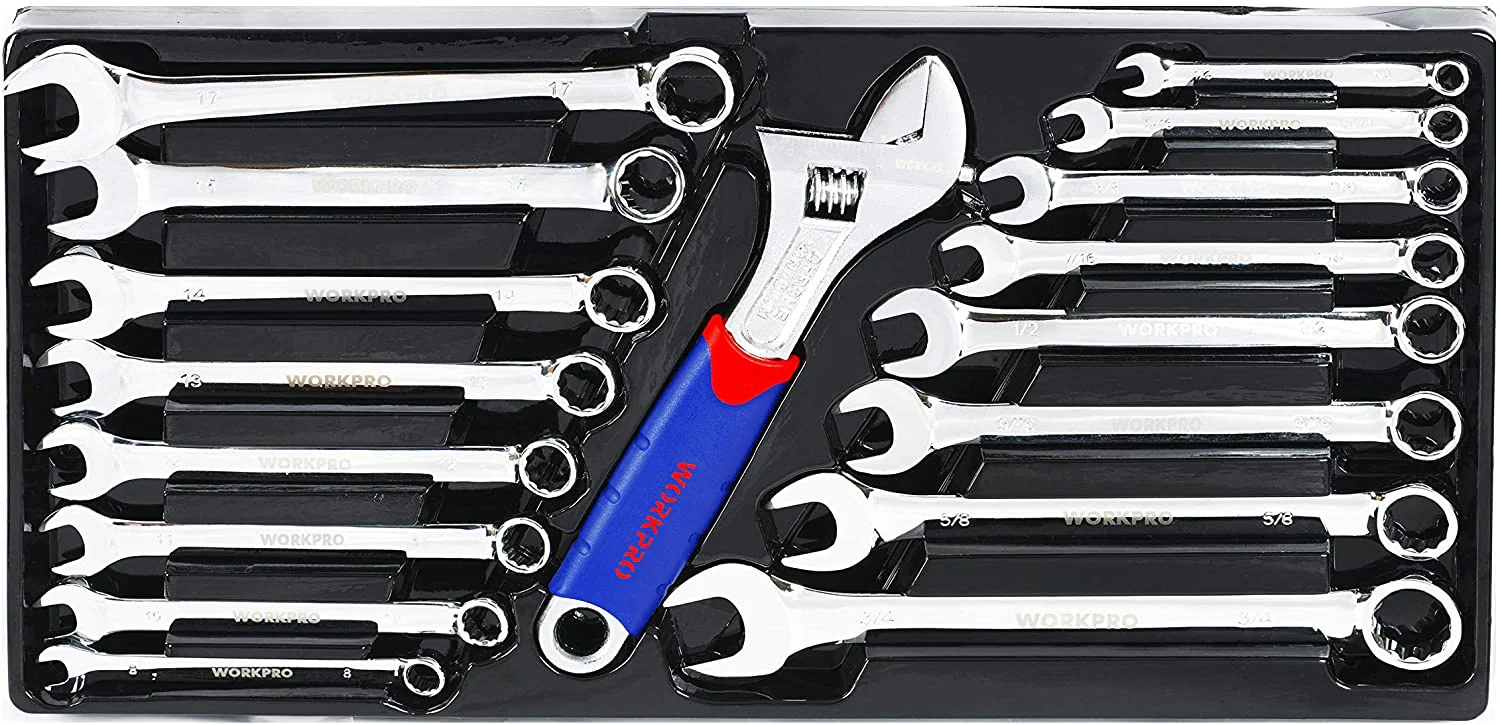 WORKPRO 408 Pcs Mechanics Tool Set with 3-Drawer Heavy Duty Metal Box - Image 6
