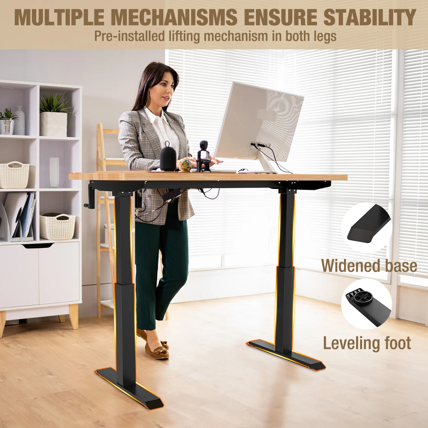 WORKPRO 47.2×23.6" Adjustable Workbench, Crank Stand Desk, 300LBS Capacity - Image 5
