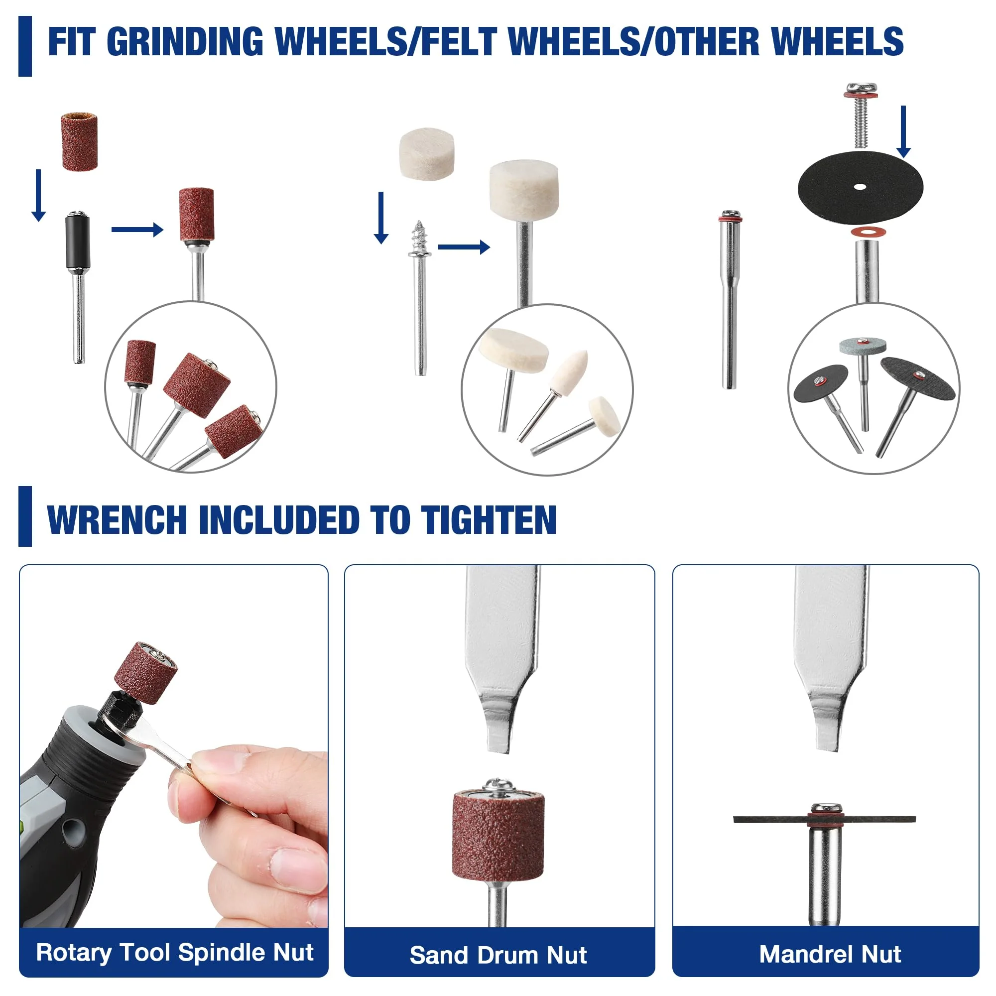 WORKPRO 476PCS Rotary Tool Accessories Kit - Image 6