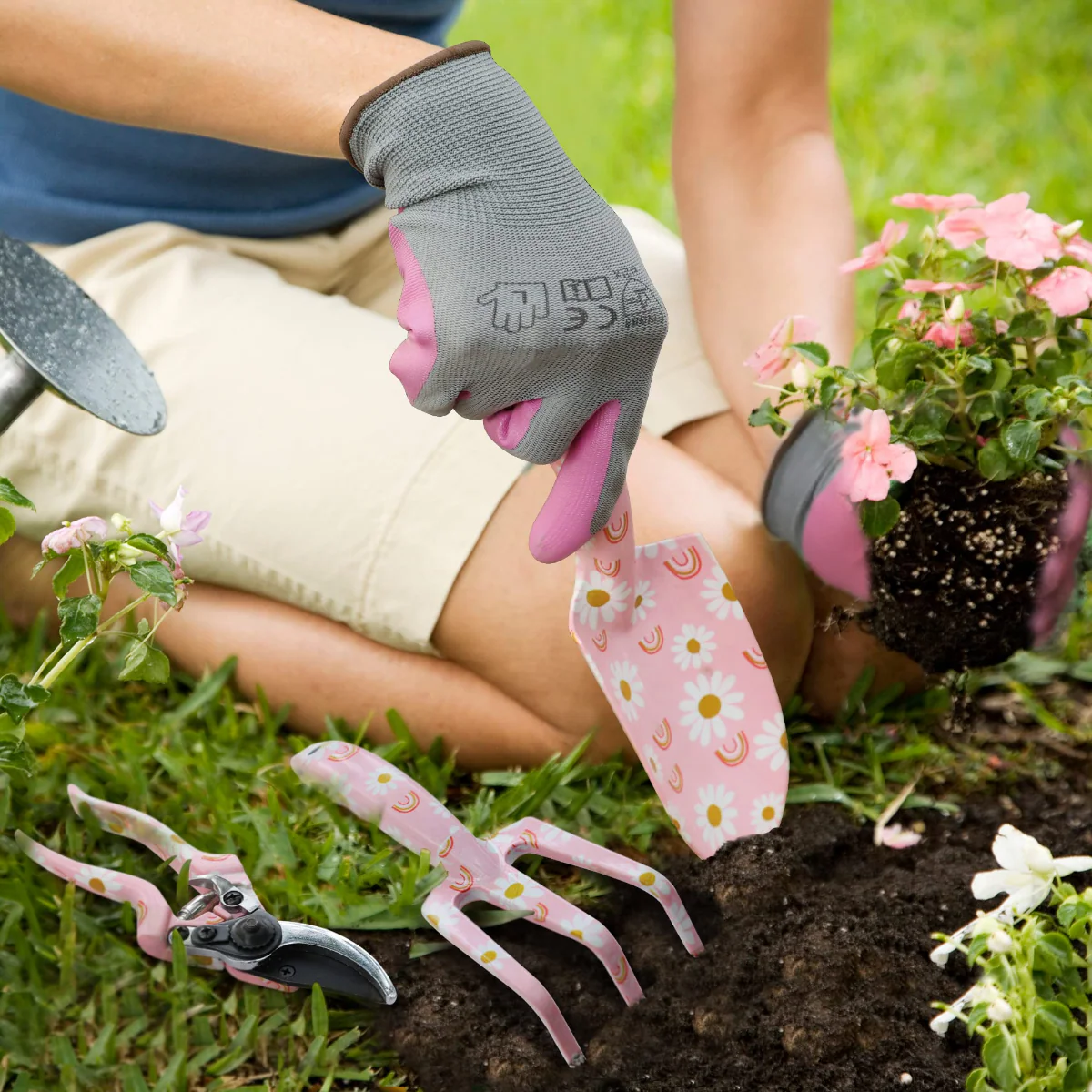 WORKPRO 4PCS Aluminum Garden Tool Set - Image 14