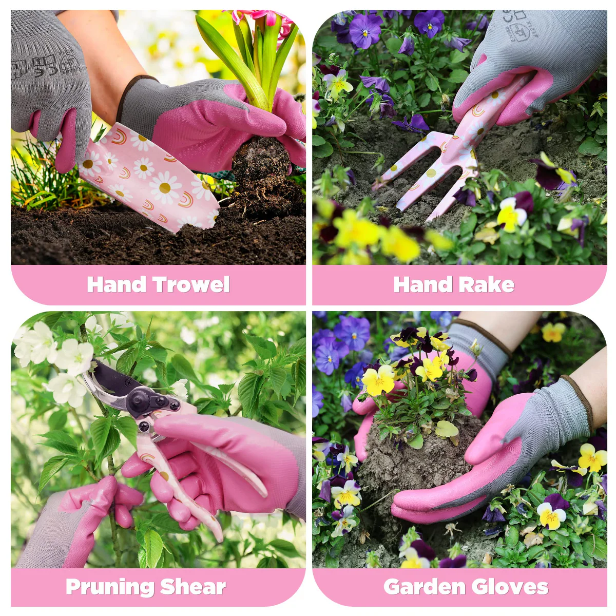 WORKPRO 4PCS Aluminum Garden Tool Set - Image 3