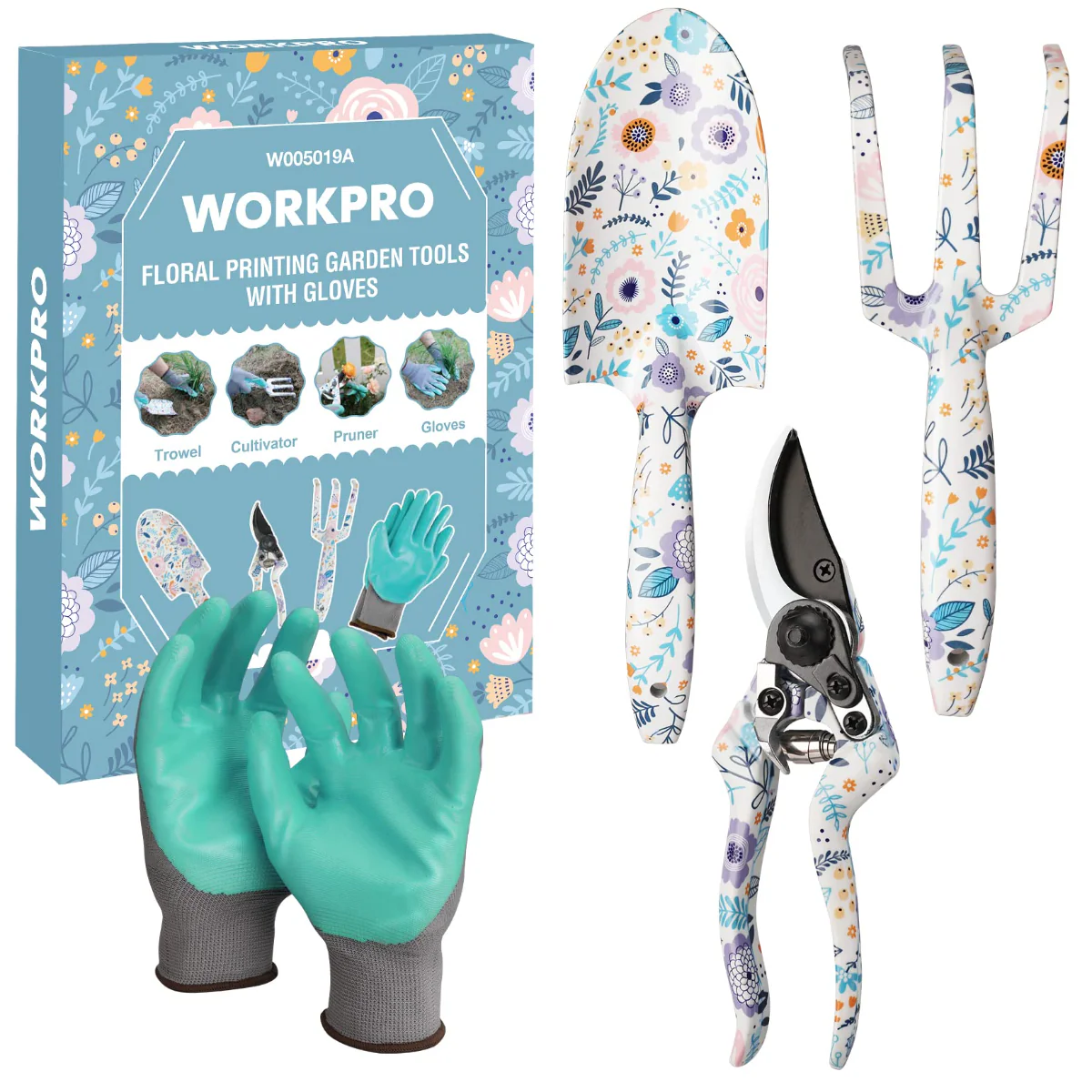 WORKPRO 4PCS Aluminum Garden Tool Set - Image 6