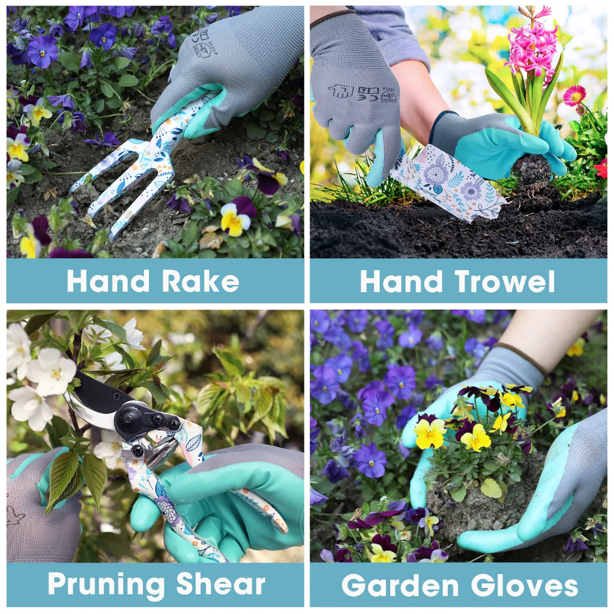 WORKPRO 4PCS Aluminum Garden Tool Set - Image 8