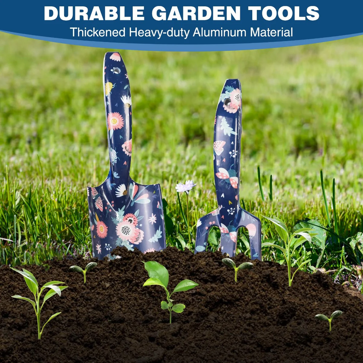 WORKPRO 4PCS Heavy Duty Aluminum Hand Garden Tool Set - Image 4