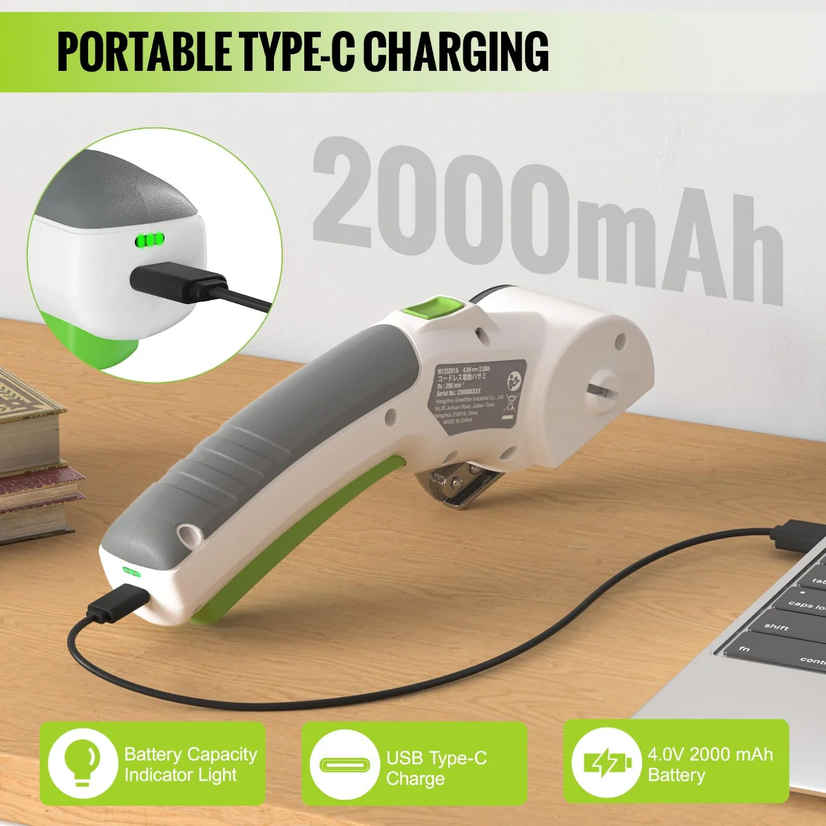 WORKPRO 4V Cordless Rechargeable Electric Scissors - Image 5