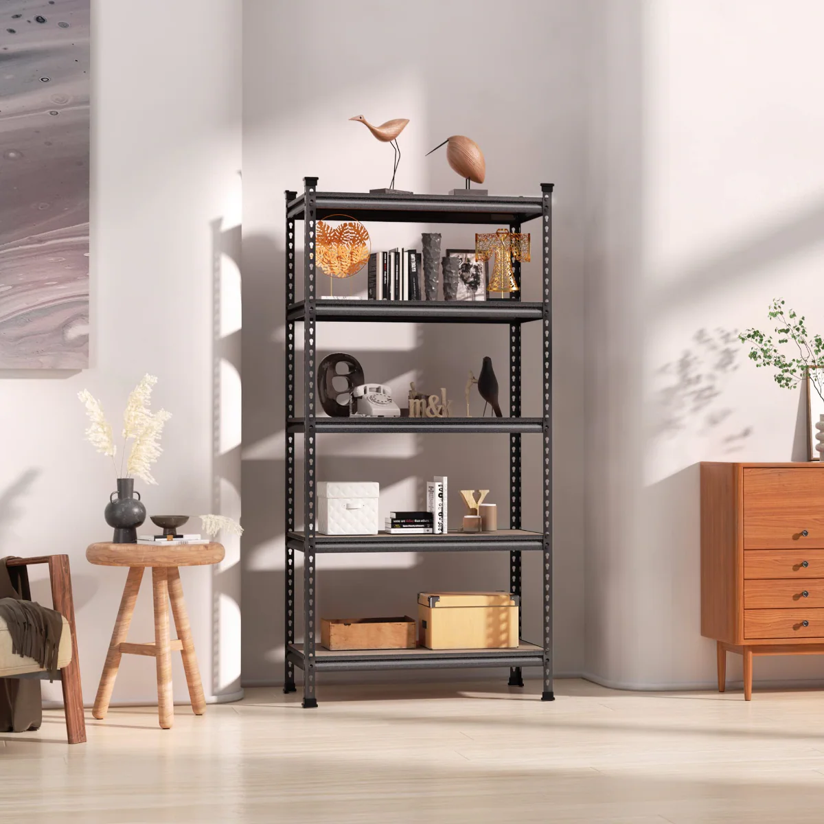 WORKPRO 5-Tier Adjustable Metal Rack Storage Heavy Duty Shelving Unit, 36”W x 18”D x 72”H, 4000 lbs Load Capacity - Image 7