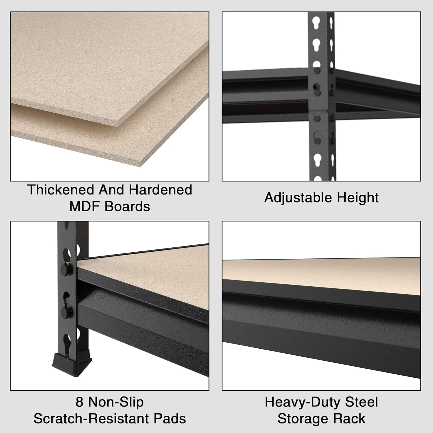 WORKPRO 5-Tier Shelving with Particle Board, 72" Hx36 Wx18 D, 4000LBS Load - Image 7