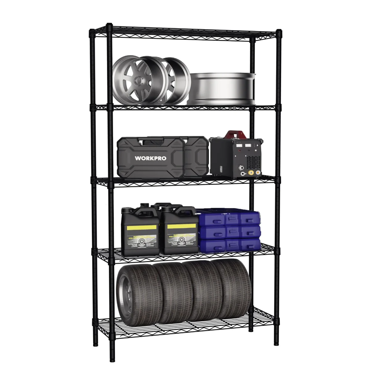 WORKPRO 5-Tier Wire Metal Storage Shelves Rack
